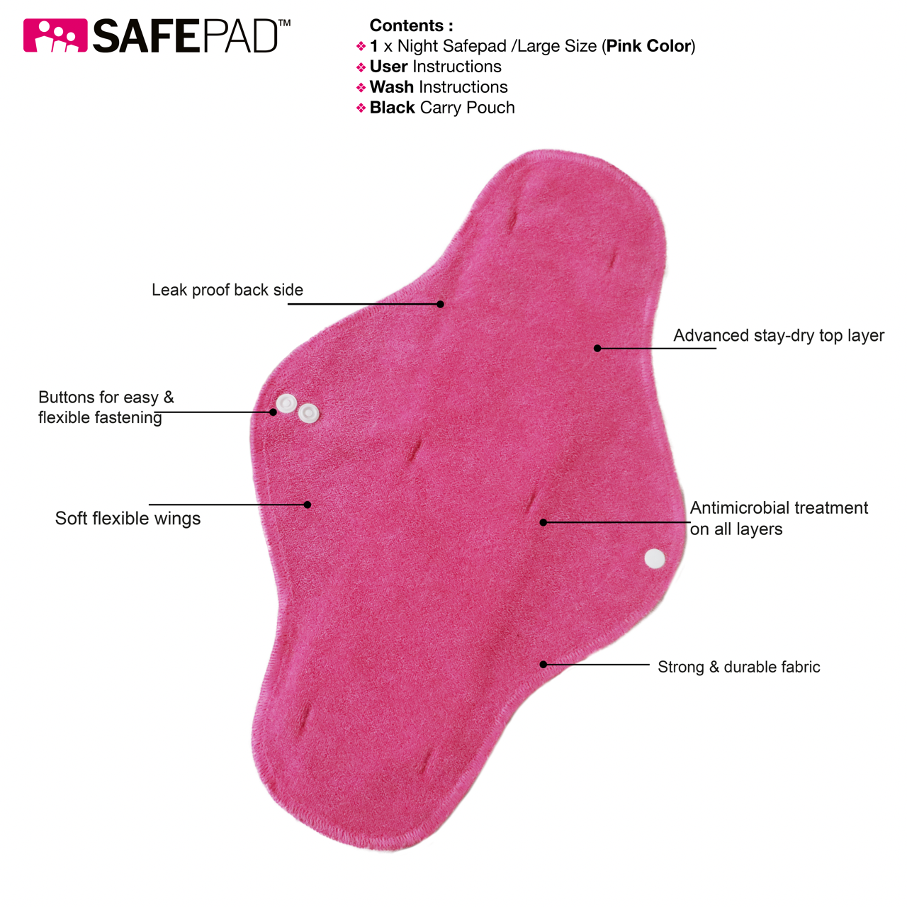 Safepad™ -Night pads | Large